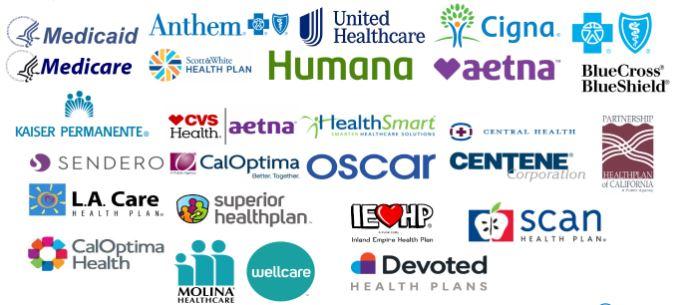 Logos of major insurance carriers accepted by Precina Health